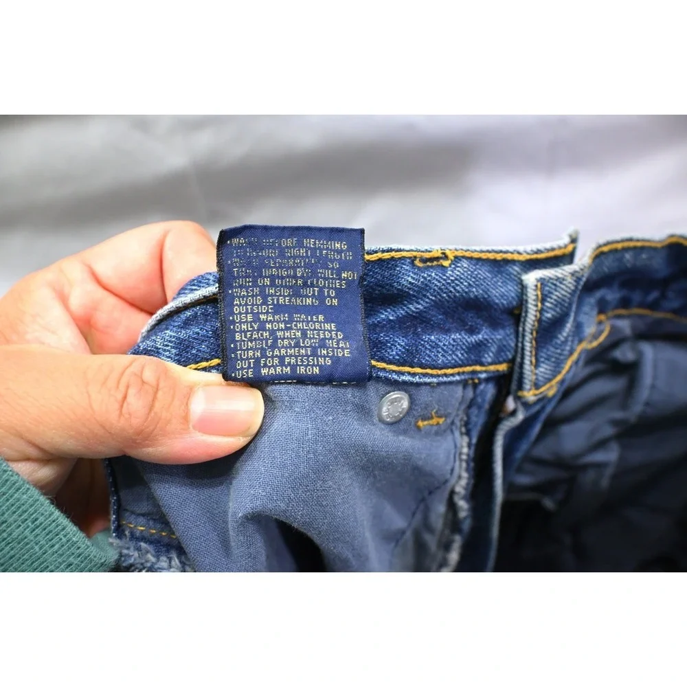 Vintage Gloria Vanderbilt Y2K High Rise Tapered Mom Jeans Blue Denim Womens 11